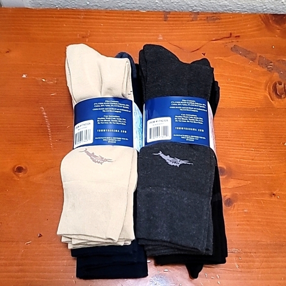 SET 12 PAIRS TOMMY  BAHAMA MEN'S DRESS CASUAL CUSHION CREW SOCKS - Picture 3 of 7